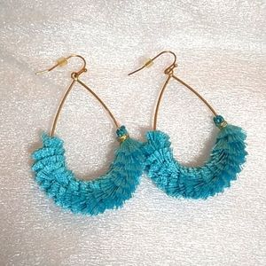 Gold and Aqua earrings